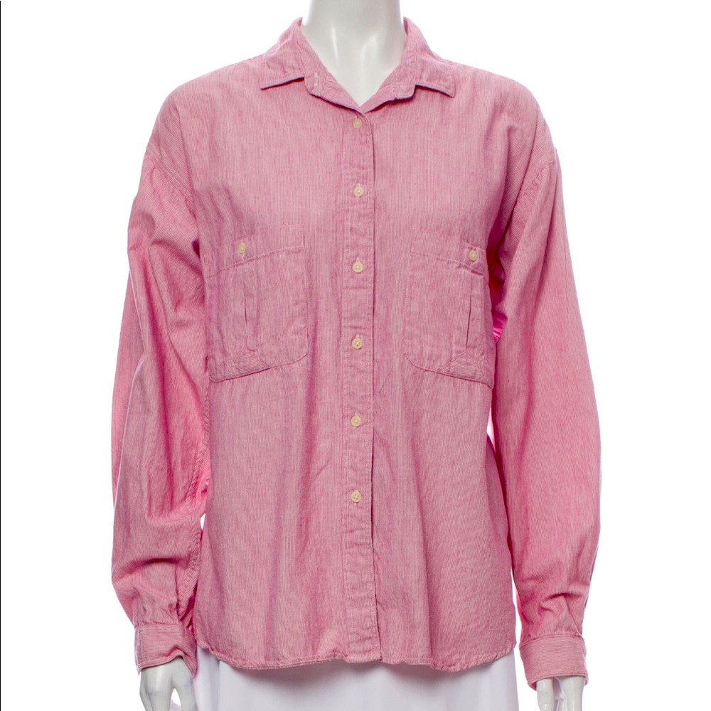 Patagonia. Striped Long Sleeve Button-Up Top. Size: L
